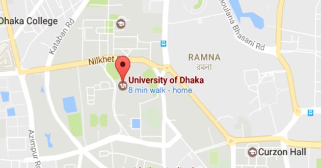 dhaka university map