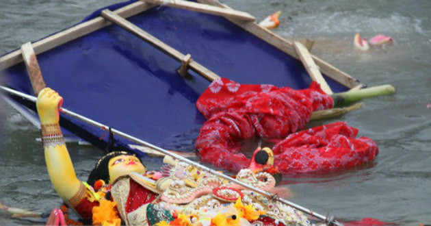 durga puja ends with sacrificing fetish