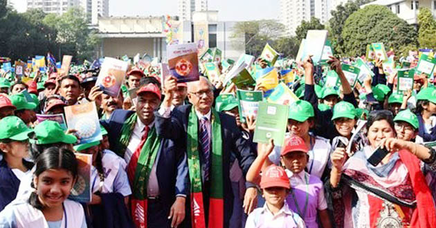 education minister distribution of textbook 2