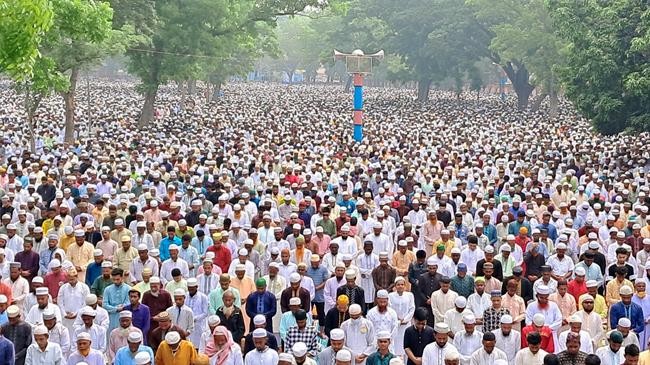 eid congregation at sholakia grounds in kishoreganj