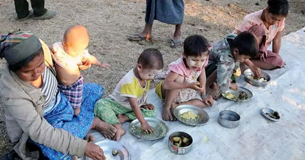 entrance to buddhist refugees in bangladesh