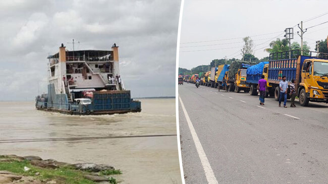 ferry traffic disrupted in padma