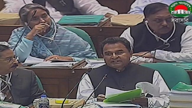 finance minister at parliament