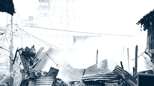 fire guts over 50 shops in narsingdi madhabdi