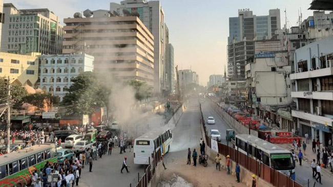 fire in bus 2