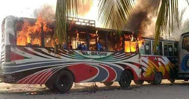 fire in bus
