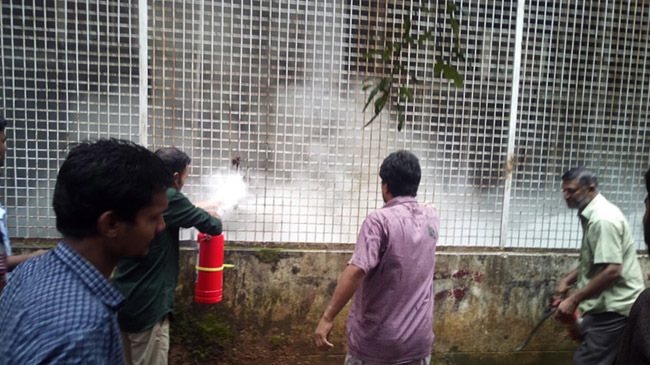 fire in du central library