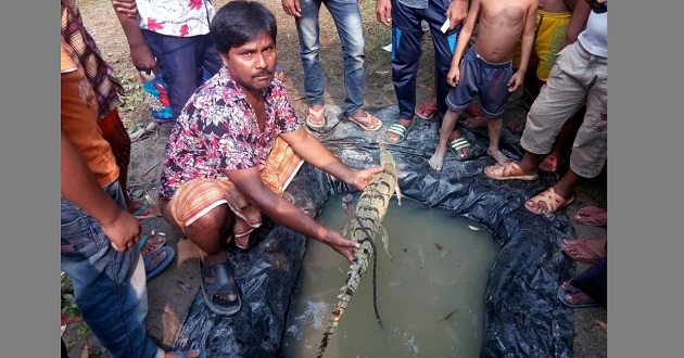 fisher caught in jamuna river