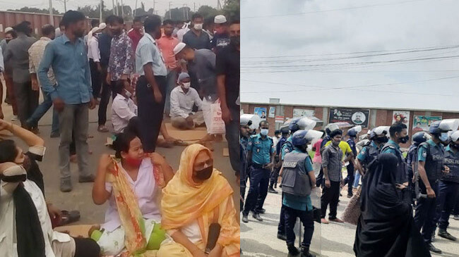 garment worker gazipur road blocked