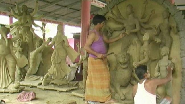 gopalgonj kotalipara durga idol burned inner