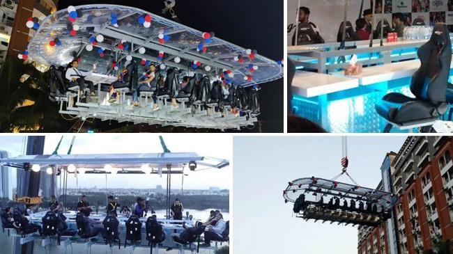 hanging restaurant fly dining 1