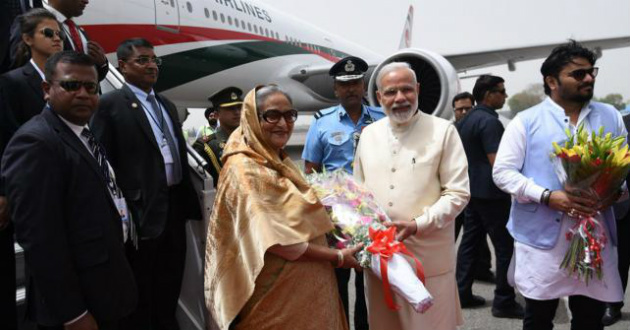 hasina at delhi for a state tour