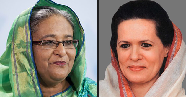 hasina sonia gandhi