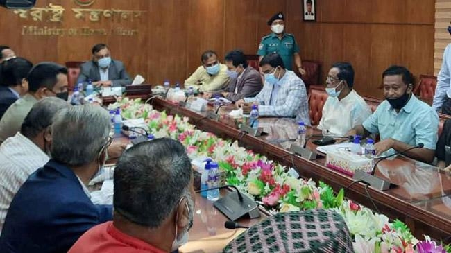 home minister and truck owners meeting