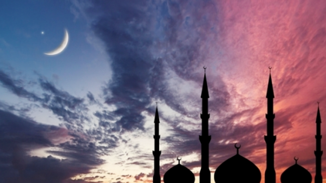 ashura moon with mosque