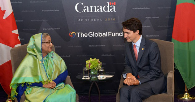 justin trudeau sheikh hasina