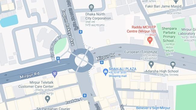 map mirpur 10