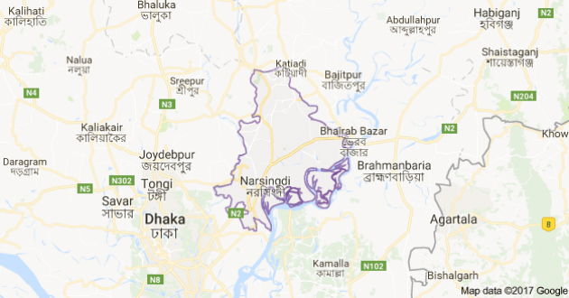 map of narshingdi