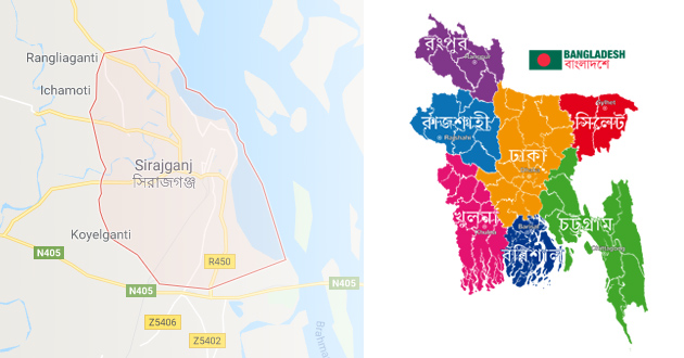 map sirajganj