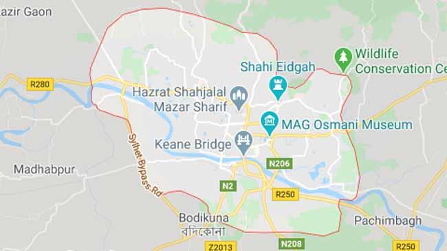 map zila sylhet