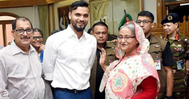 mashrafe met pm sheikh hasina