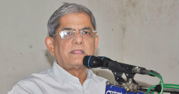 mirza fakhrul talking to media