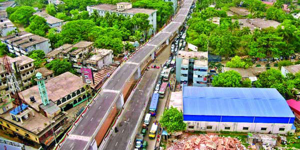 mogbazar flyover opened partially for public use