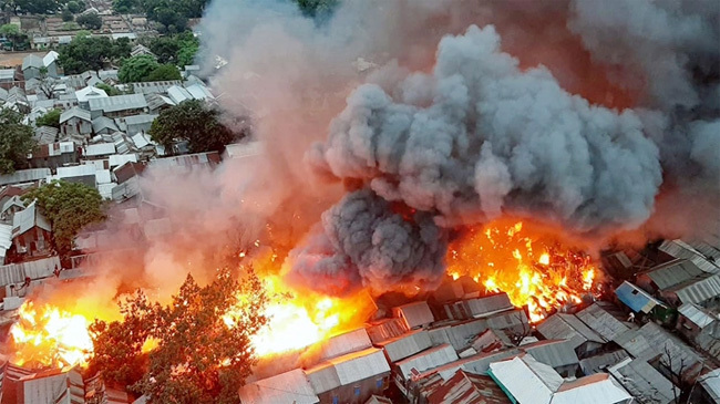 mohakhali slum fire