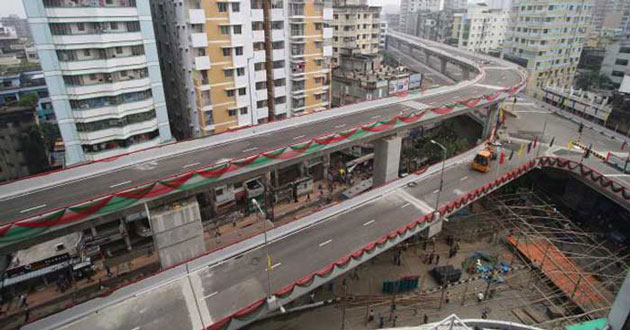 mouchak mogbazar flyover in dhaka