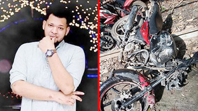 mp son road accident