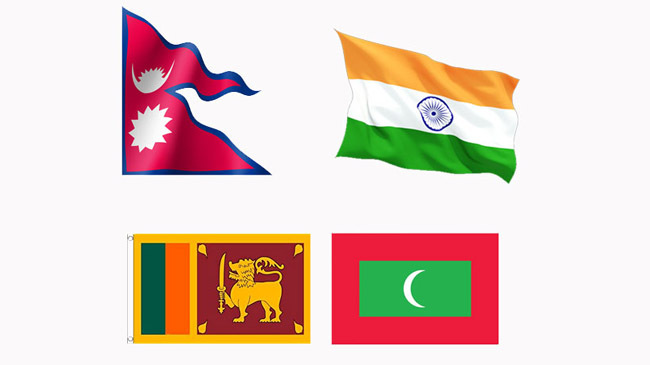 nepal india sri lanka maldives flag