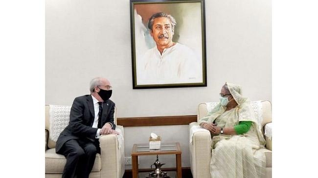 netherland ambassador meets pm hasina