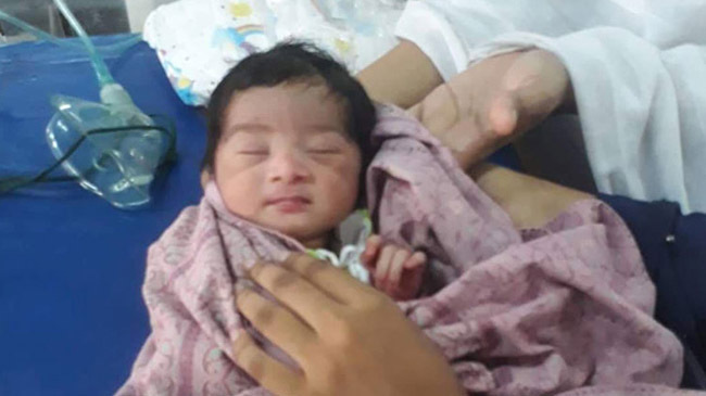 newborn children infected