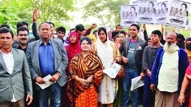 nurul islam babul with salma islam in election camp