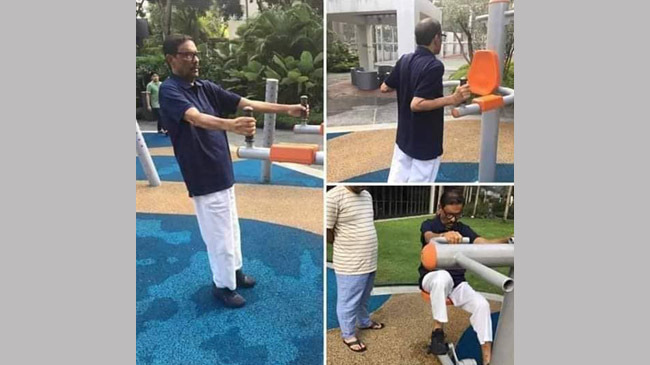 obaidul quader is doing exercise