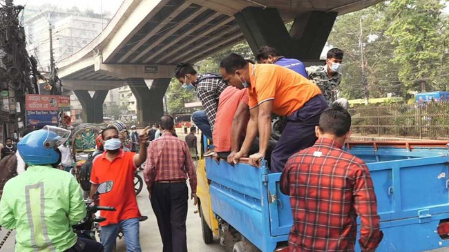 people at destination by truck