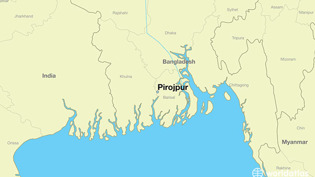 pirojpur locator map