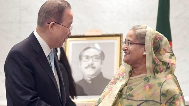 pm hasina and ban moon