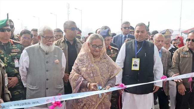 pm hasina inaugurates dhaka international trade fair