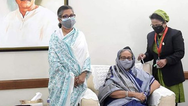 pm hasina vaccineted