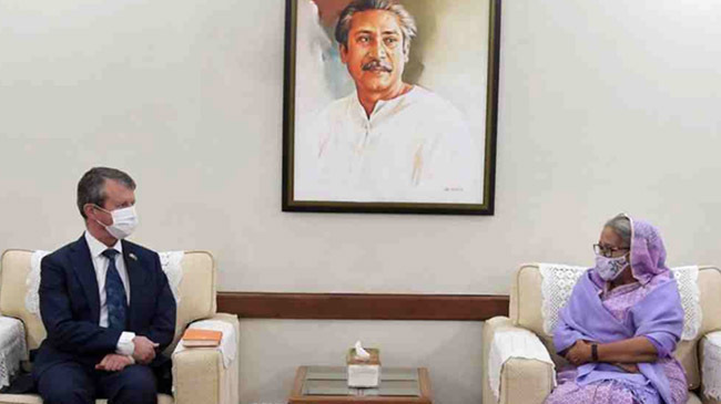 pm hasina with norway hc