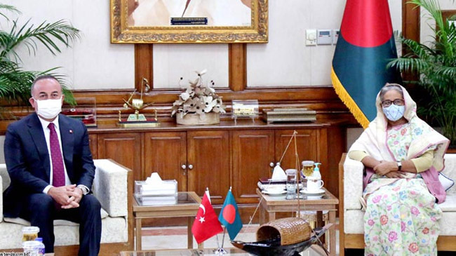 pm hasina with turkey fm