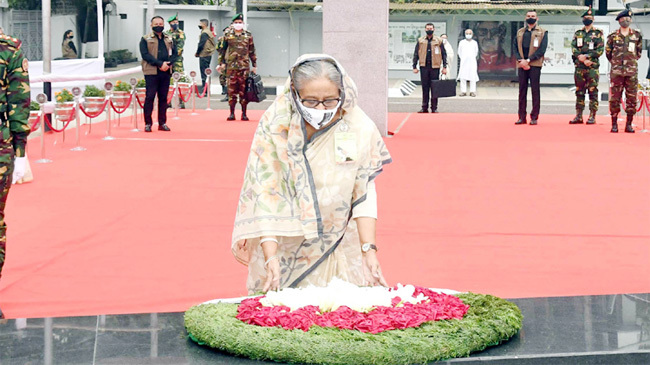 pm homage bangabandhu