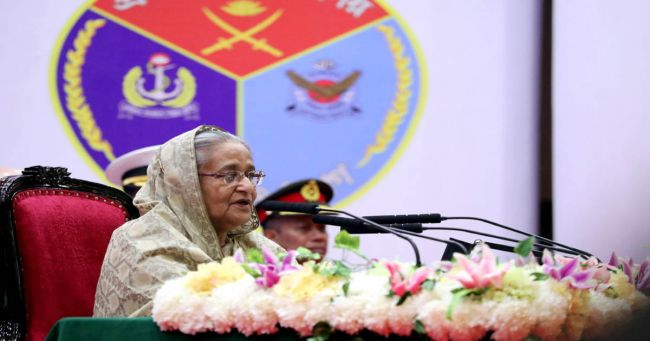 pm seikh hasina in cantonment