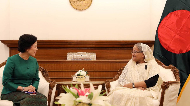 pm seikh hasina with thai ambasador