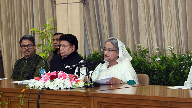 pm shaikh hasina at ganabhaban