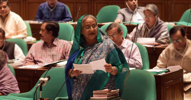 pm sheikh hasina in parliament