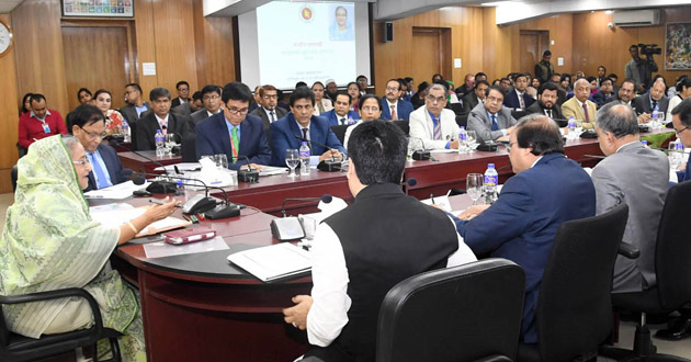 pm sheikh hasina meeting at ministry