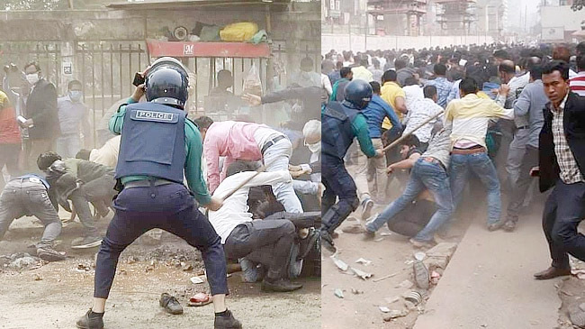 police charged baton bnp rally