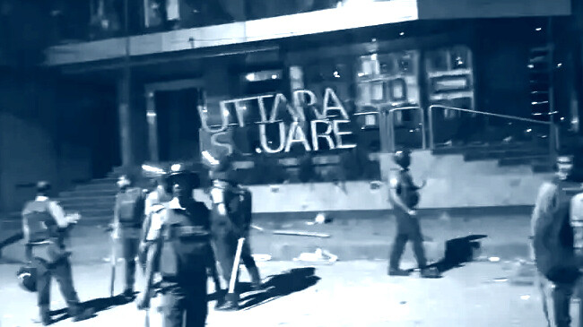 চালককে মারধরের গুজবে উত্তরায় বাণিজ্যিক ভবনে হামলা, পুলিশের সঙ্গে ধাওয়া পাল্টা ধাওয়া